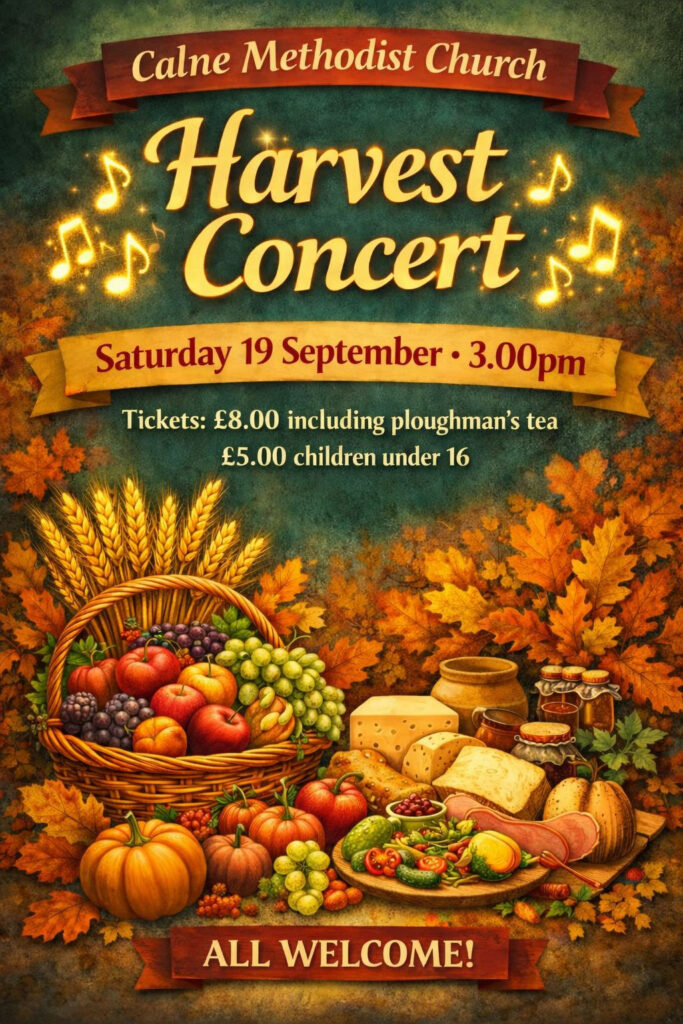 Harvest Concert 19th September @ 3,00pm