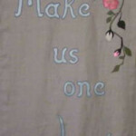 This banner, together with 15, was made for a members wedding.