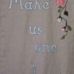 This banner, together with 15, was made for a members wedding.